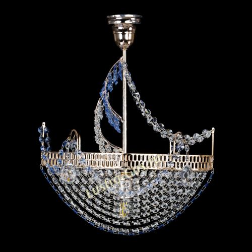 Люстра Парусник №1 синий в Ижевске Гусь Хрустальный