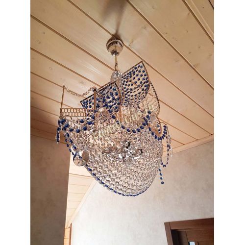 Люстра Парусник №1 синий в Ижевске Гусь Хрустальный