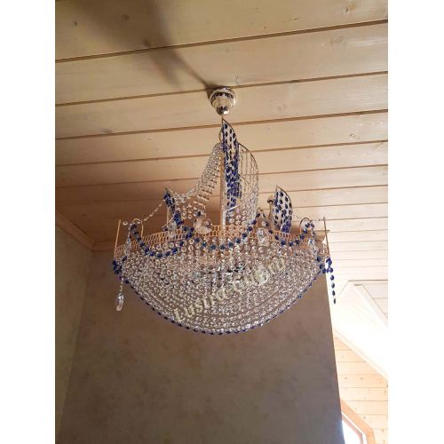 Люстра Парусник №1 синий в Ижевске Гусь Хрустальный