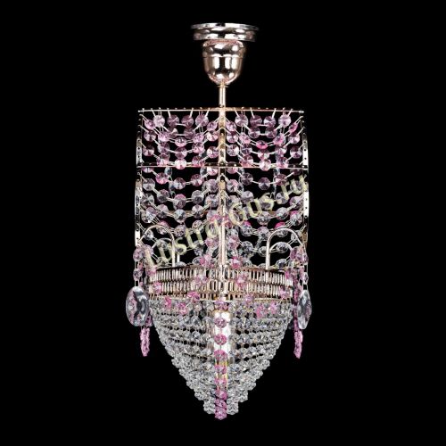 Люстра Парусник №1 розовый в Ижевске Гусь Хрустальный