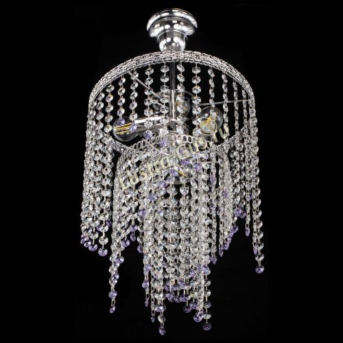 Люстра Токката Капель №3 фиолетовая в Ижевске Гусь Хрустальный