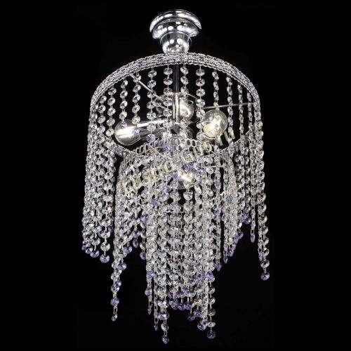 Люстра Токката Капель №3 фиолетовая в Ижевске Гусь Хрустальный