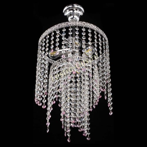 Люстра Токката Капель №3 розовая в Ижевске Гусь Хрустальный