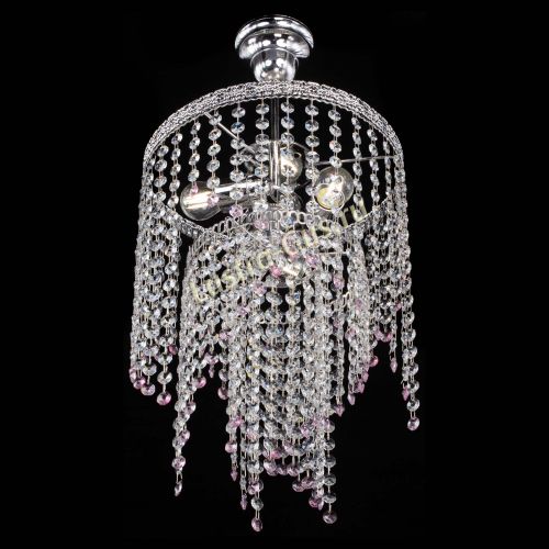 Люстра Токката Капель №3 розовая в Ижевске Гусь Хрустальный