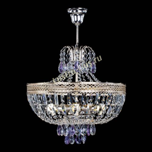 Люстра Венеция Астра №5 фиолетовая в Ижевске Гусь Хрустальный