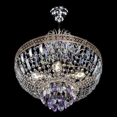 Люстра Венеция Астра №5 фиолетовая в Ижевске Гусь Хрустальный
