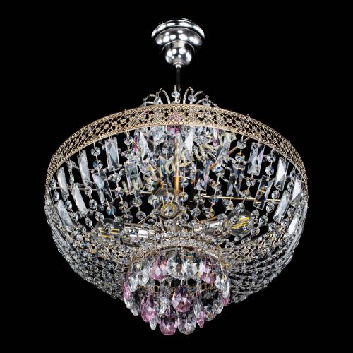 Люстра Венеция Астра №5 розовая в Ижевске Гусь Хрустальный