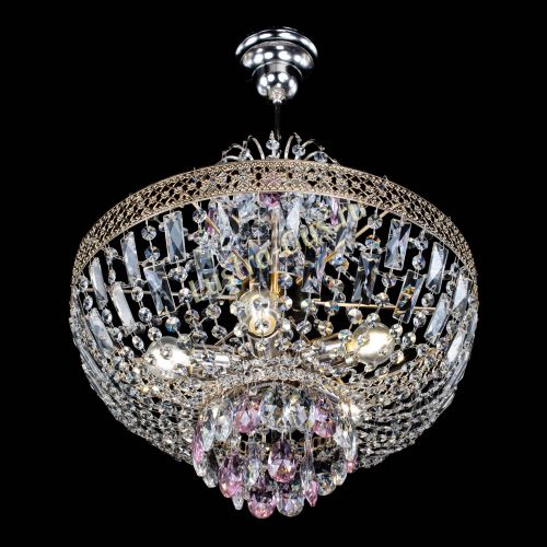 Люстра Венеция Астра №5 розовая в Ижевске Гусь Хрустальный