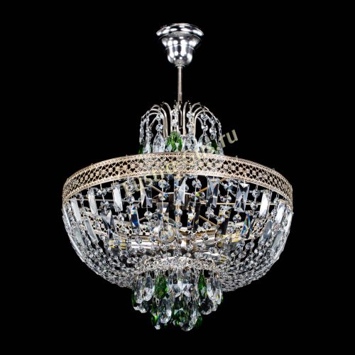 Люстра Венеция Астра №5 зеленая в Ижевске Гусь Хрустальный