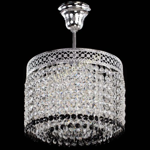 Люстра Венеция Капель №1 с подвесом Черная в Ижевске Гусь Хрустальный