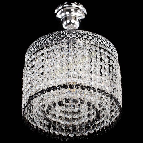 Люстра Венеция Капель №1 с подвесом Черная в Ижевске Гусь Хрустальный