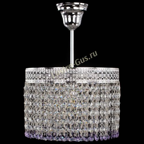 Люстра Венеция Капель №1 с подвесом Фиолетовая в Ижевске Гусь Хрустальный