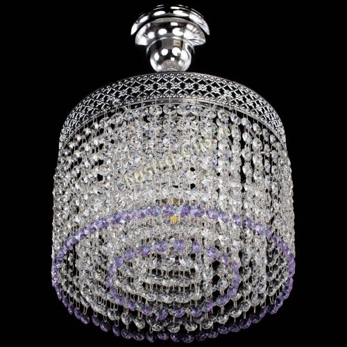 Люстра Венеция Капель №1 с подвесом Фиолетовая в Ижевске Гусь Хрустальный