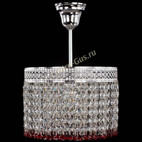 Люстра Венеция Капель №1 с подвесом Красная в Ижевске Гусь Хрустальный