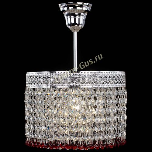 Люстра Венеция Капель №1 с подвесом Красная в Ижевске Гусь Хрустальный