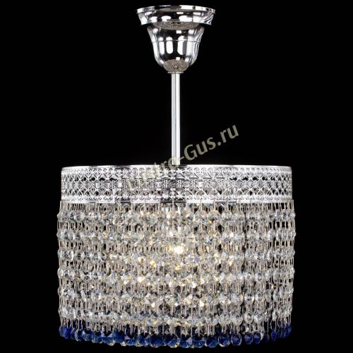 Люстра Венеция Капель №1 с подвесом Синяя в Ижевске Гусь Хрустальный