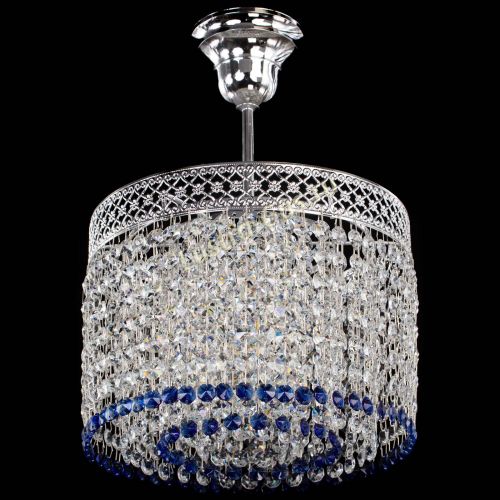 Люстра Венеция Капель №1 с подвесом Синяя в Ижевске Гусь Хрустальный