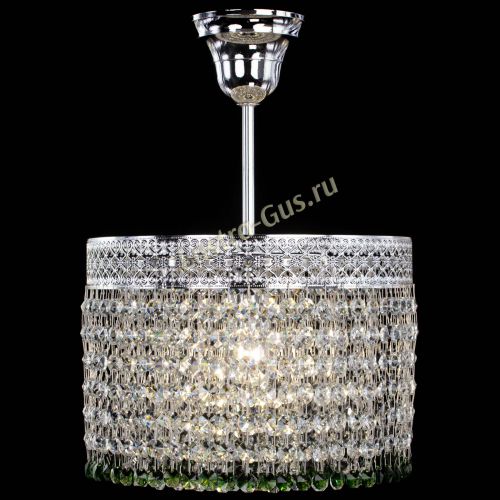 Люстра Венеция Капель №1 с подвесом Зеленая в Ижевске Гусь Хрустальный