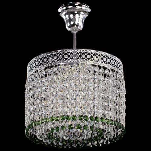 Люстра Венеция Капель №1 с подвесом Зеленая в Ижевске Гусь Хрустальный