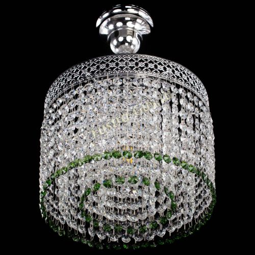 Люстра Венеция Капель №1 с подвесом Зеленая в Ижевске Гусь Хрустальный