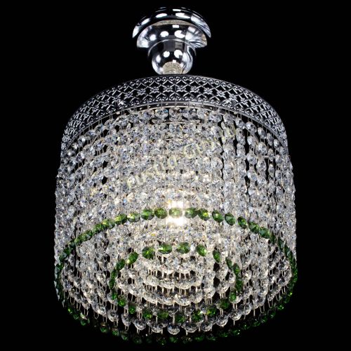 Люстра Венеция Капель №1 с подвесом Зеленая в Ижевске Гусь Хрустальный