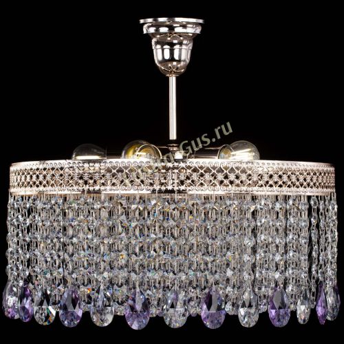 Люстра Венеция Капель журавлик фиолетовая в Ижевске Гусь Хрустальный