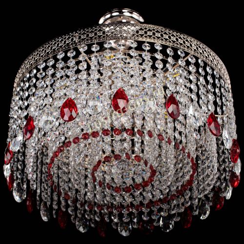 Люстра Венеция Капель журавлик красная в Ижевске Гусь Хрустальный