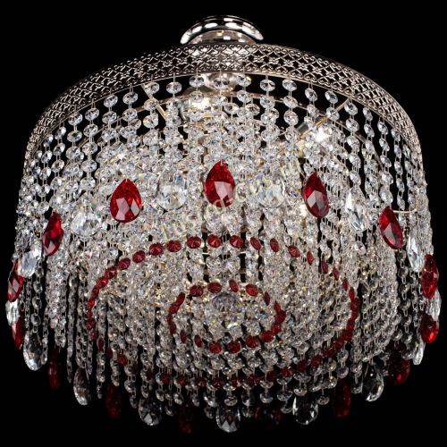 Люстра Венеция Капель журавлик красная в Ижевске Гусь Хрустальный