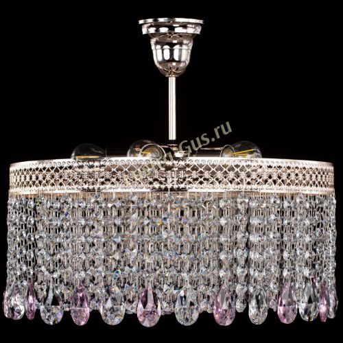 Люстра Венеция Капель журавлик розовая в Ижевске Гусь Хрустальный