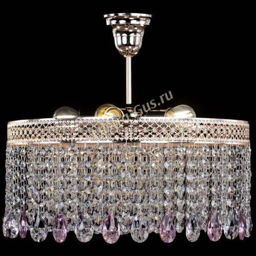 Люстра Венеция Капель журавлик розовая в Ижевске Гусь Хрустальный