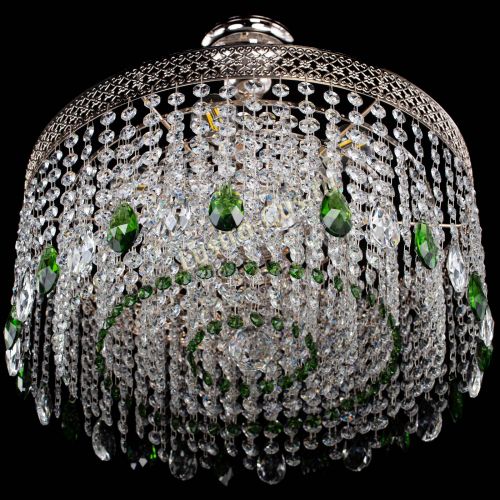 Люстра Венеция Капель журавлик зеленая в Ижевске Гусь Хрустальный