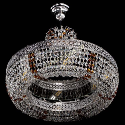 Люстра Венеция Кольцо с подвесом Чайная в Ижевске Гусь Хрустальный