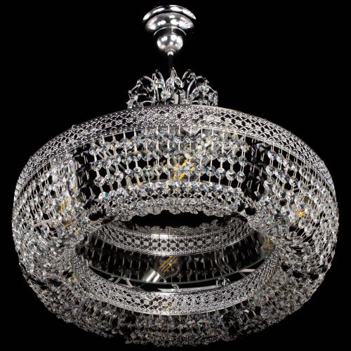 Люстра Венеция Кольцо с подвесом Черная в Ижевске Гусь Хрустальный