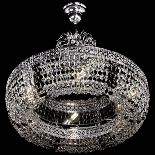 Люстра Венеция Кольцо с подвесом Черная в Ижевске Гусь Хрустальный