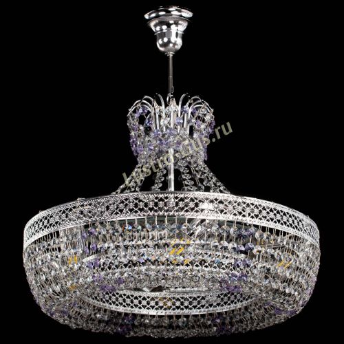 Люстра Венеция Кольцо с подвесом Фиолетовая в Ижевске Гусь Хрустальный