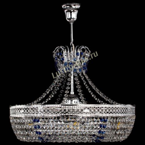 Люстра Венеция Кольцо с подвесом Синяя в Ижевске Гусь Хрустальный