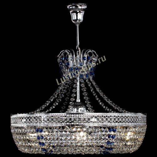 Люстра Венеция Кольцо с подвесом Синяя в Ижевске Гусь Хрустальный