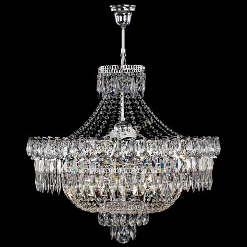 Люстра Водопад перо с подвесом в Ижевске Гусь Хрустальный