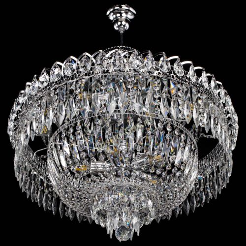 Люстра Водопад перо с подвесом в Ижевске Гусь Хрустальный