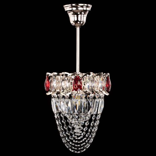 Люстра Водоворот №1 мини с подвесом красная в Ижевске Гусь Хрустальный