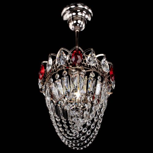 Люстра Водоворот №1 мини с подвесом красная в Ижевске Гусь Хрустальный