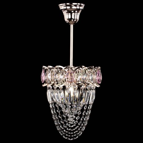 Люстра Водоворот №1 мини с подвесом розовая в Ижевске Гусь Хрустальный