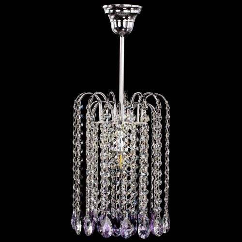 Люстра Зима капель журавлик фиолетовая в Ижевске Гусь Хрустальный