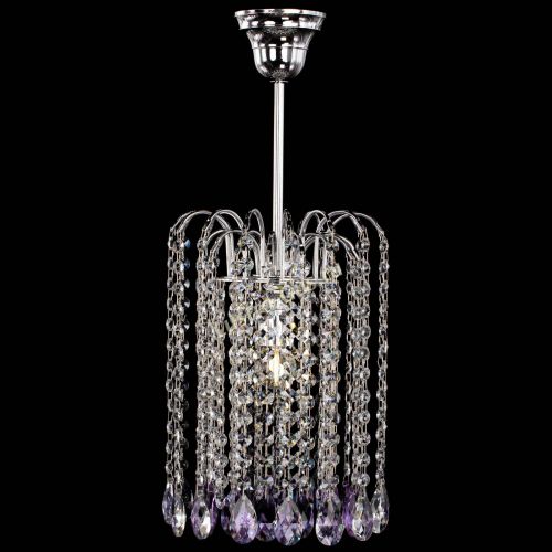 Люстра Зима капель журавлик фиолетовая в Ижевске Гусь Хрустальный