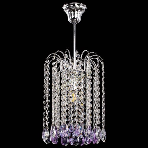 Люстра Зима капель журавлик фиолетовая в Ижевске Гусь Хрустальный
