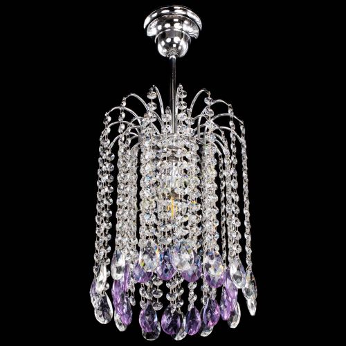 Люстра Зима капель журавлик фиолетовая в Ижевске Гусь Хрустальный