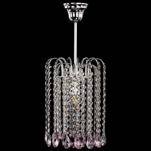 Люстра Зима капель журавлик розовая в Ижевске Гусь Хрустальный