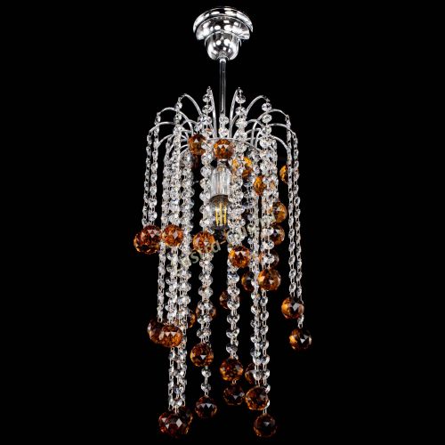 Люстра Зима каскад шар 30 чайная в Ижевске Гусь Хрустальный