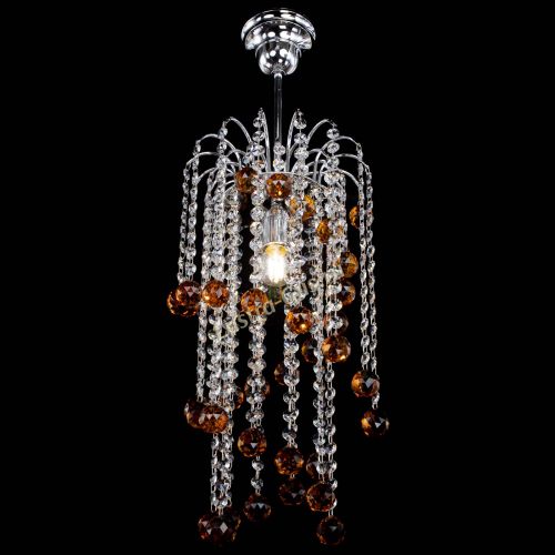 Люстра Зима каскад шар 30 чайная в Ижевске Гусь Хрустальный