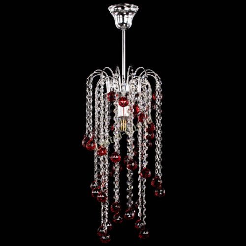 Люстра Зима каскад шар 30 красная в Ижевске Гусь Хрустальный